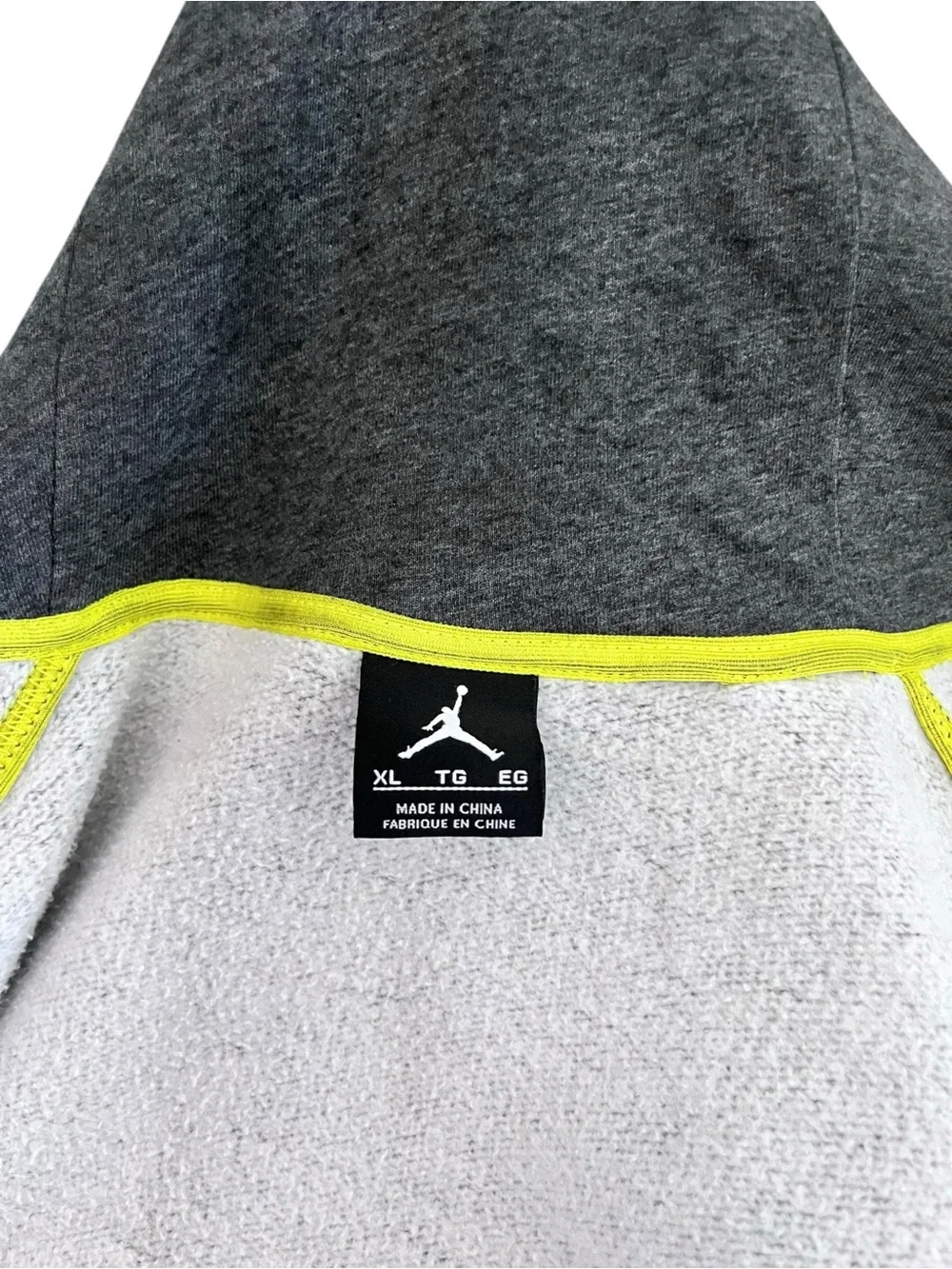 Nike Jumpman Jordan Size XL Snap Front Hoodie Sweater Jacket Gray